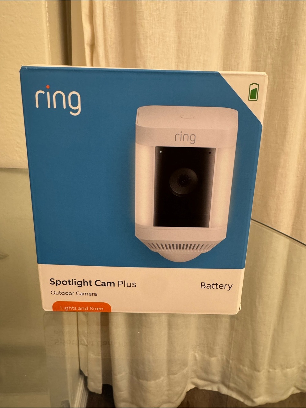 Ring Spotlight Cam Plus Outdoor Security Camera in White - NEW